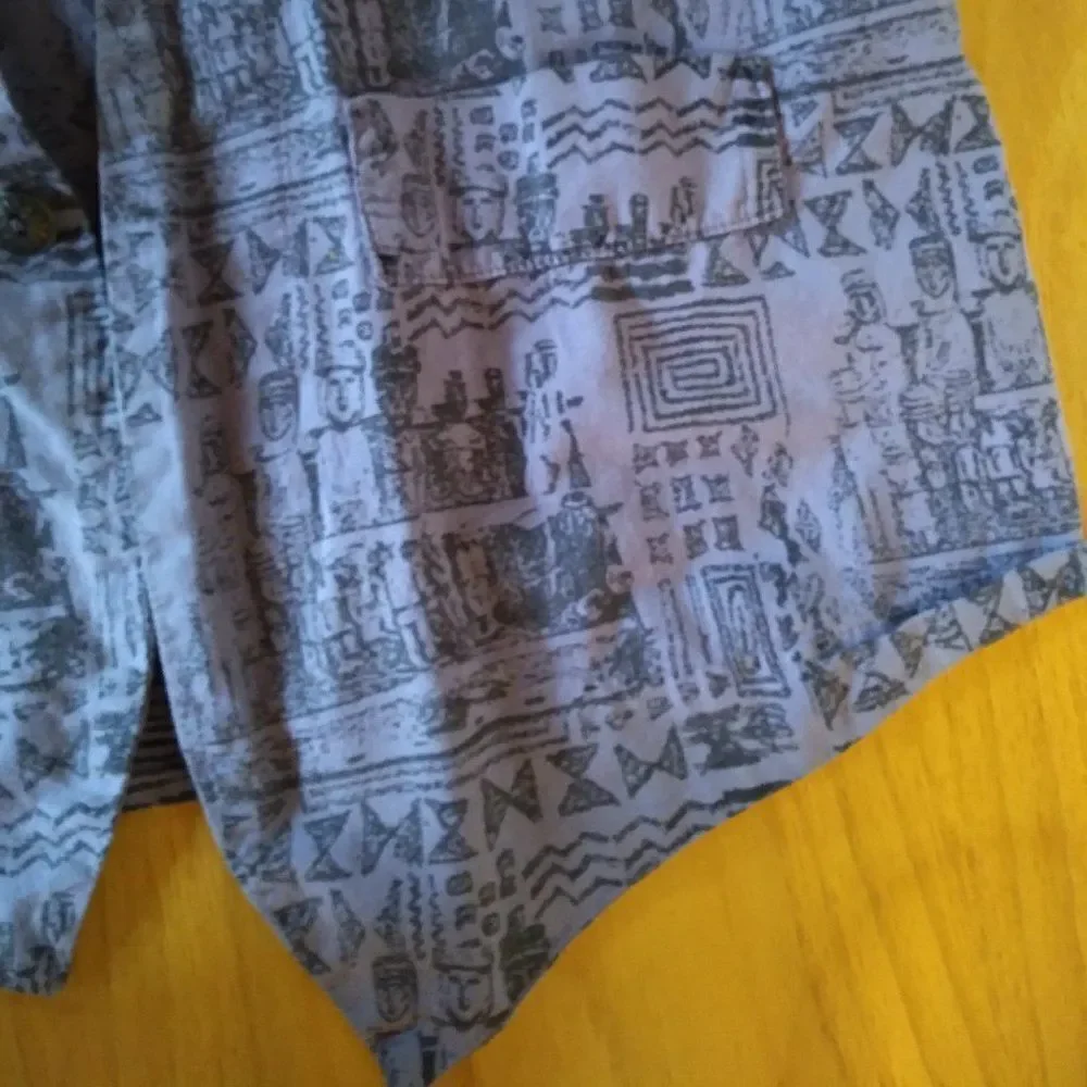 Vintage Rockpool Easter Island Tribal Pattern Vest